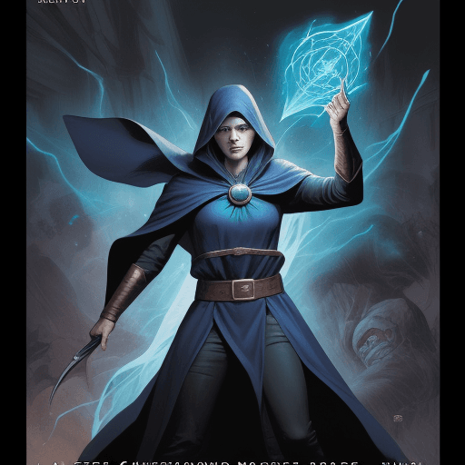 AI generated: Mage, comic art book