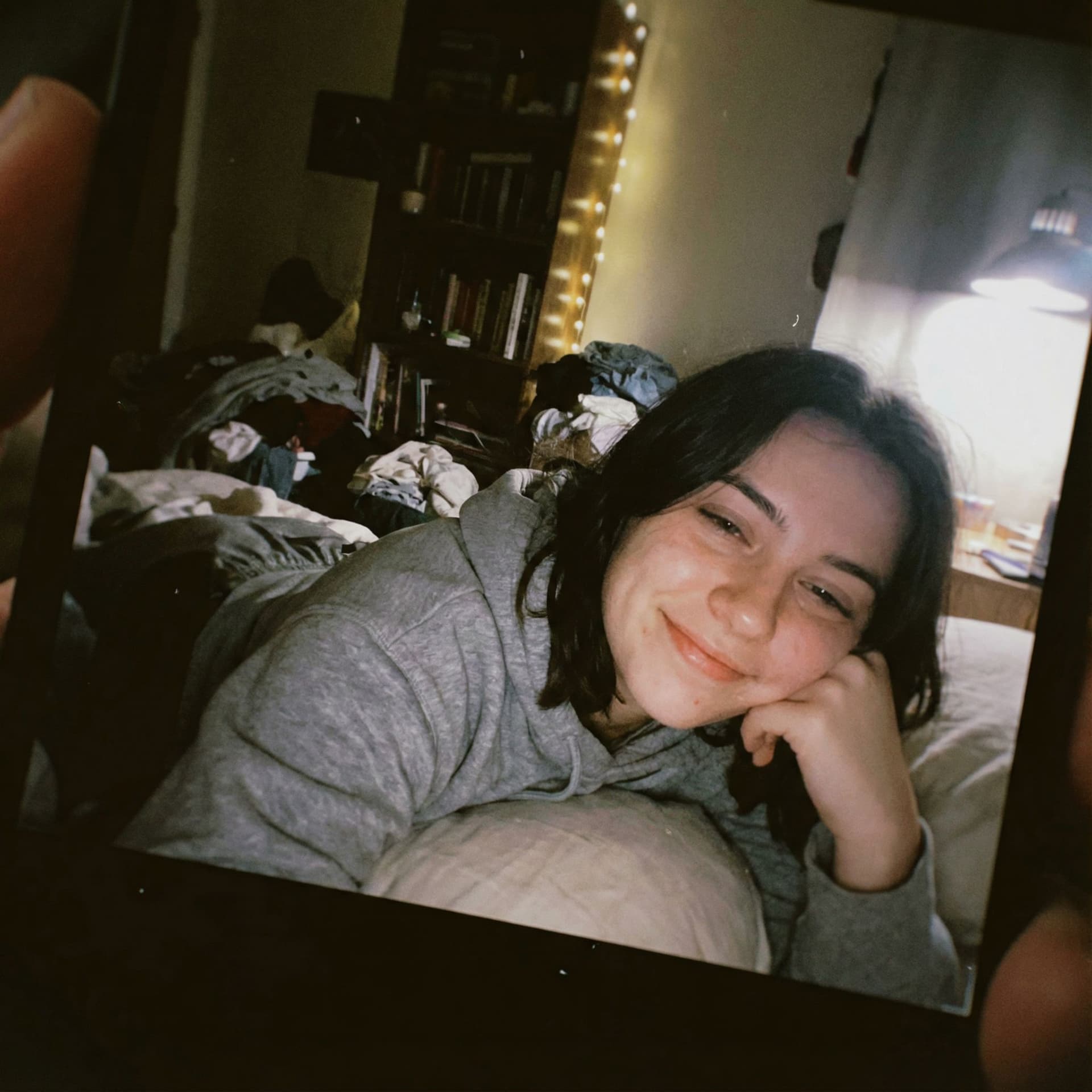 AI generated: An extremely mediocre iPhone front camera selfie, with no clear subject or proper framing — chaotic,...