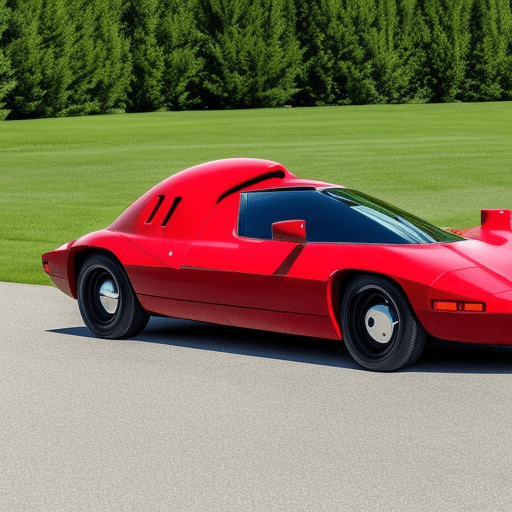 AI generated: A big strange alien car