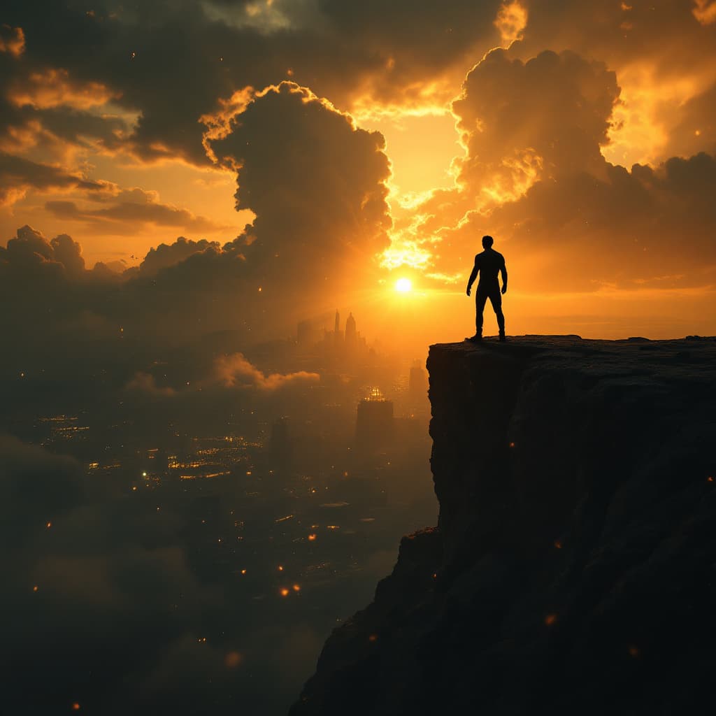 AI generated: Epic cinematic YouTube banner for a motivational channel called ET Inspire. A powerful lion standing...