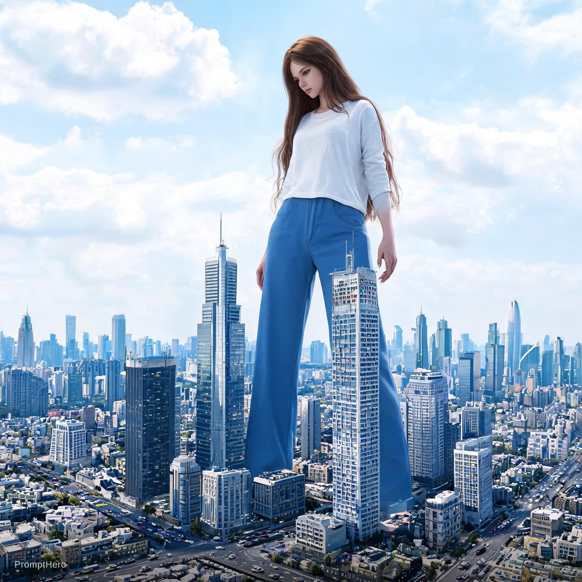 AI generated: woman giga giantess
