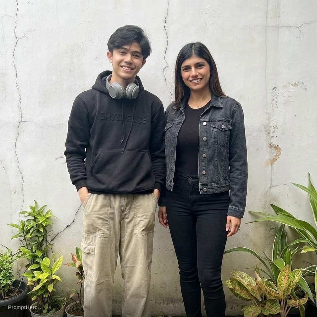 AI generated: With mia khalifa, full body visible 