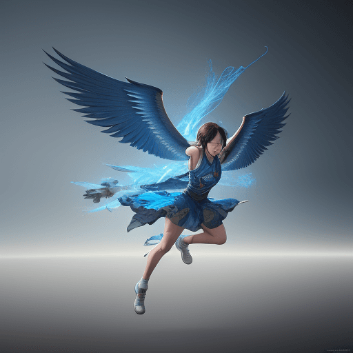 AI generated: High school'sBan QI,main element is wings of freedom,the background color is bule ,cinematic, hyper ...