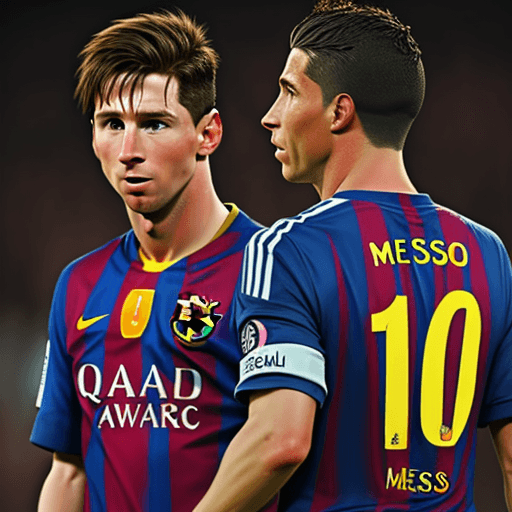 AI generated: Messi and Ronaldo