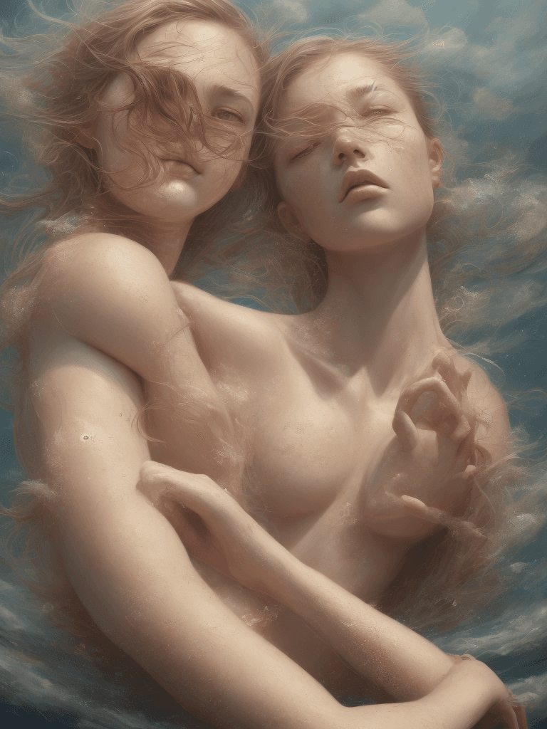 AI generated: sea breeze, golden hour, freckles, natural skin, perfect face, character portrait, complex, canvas, ...