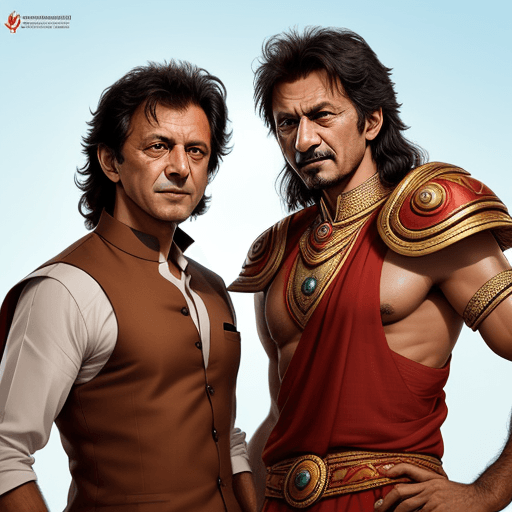 AI generated: Shahrukhan with imran khan
