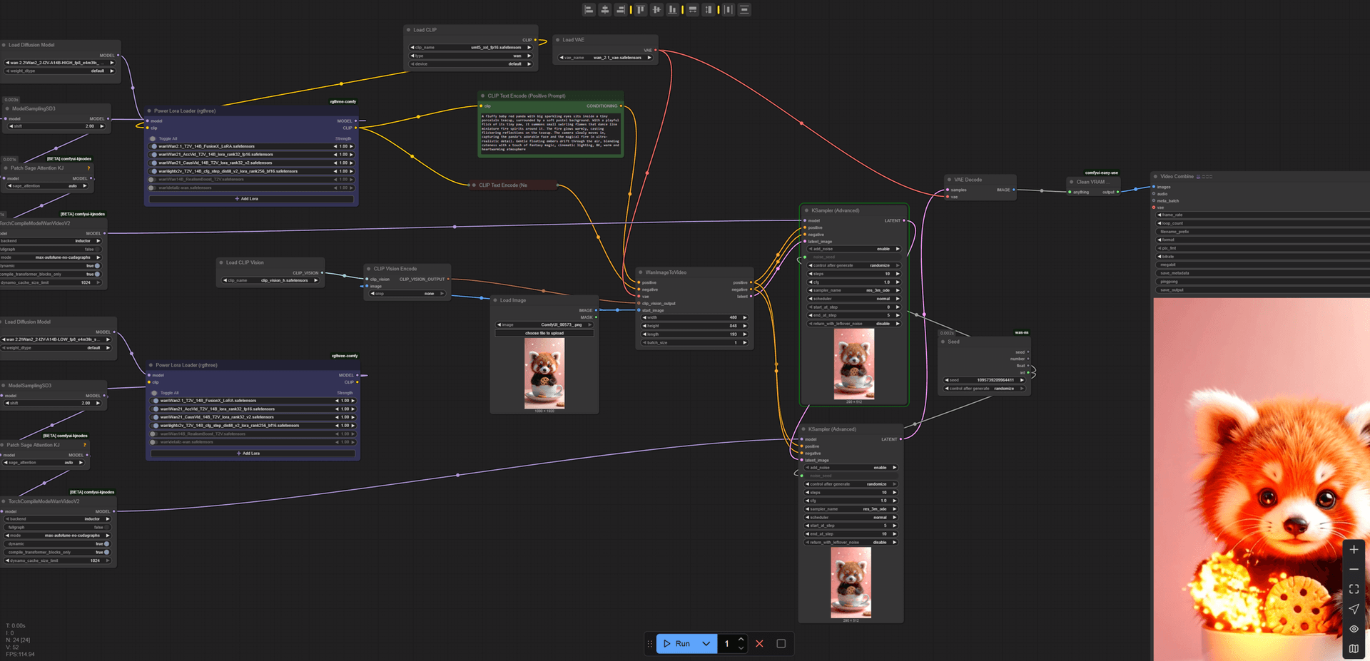 Wan 2.2 Workflows (t2v, i2v, v2v, flf2v, outpaint) with SageAttention + Torch (only for 14B fp16 and 14B fp8 models)