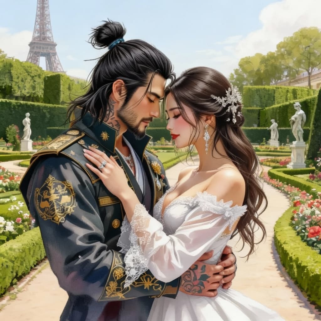 AI generated: Au jardin de paris