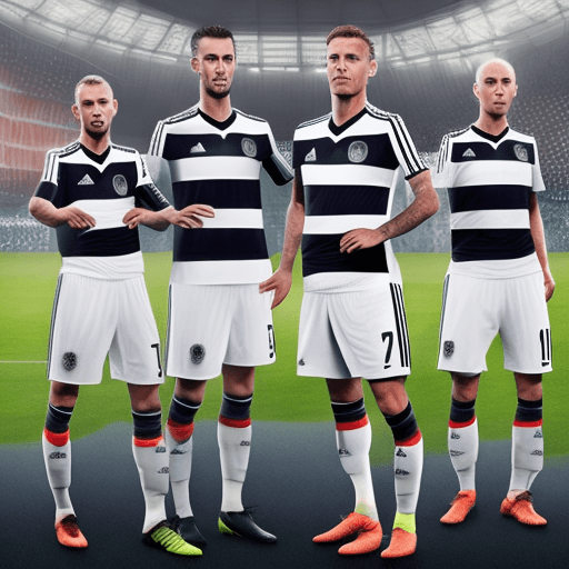 AI generated: home soccer kits,germany national team,year 2030,uhd.4k
