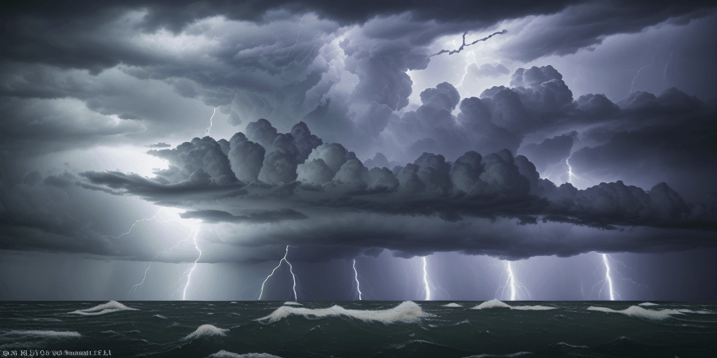 AI generated: (hyperrealism : 1. 4), (award winning: 1. 4) (masterpiece photo: 1. 4) BREAK 
Heavy Thunderstorm, 	m...