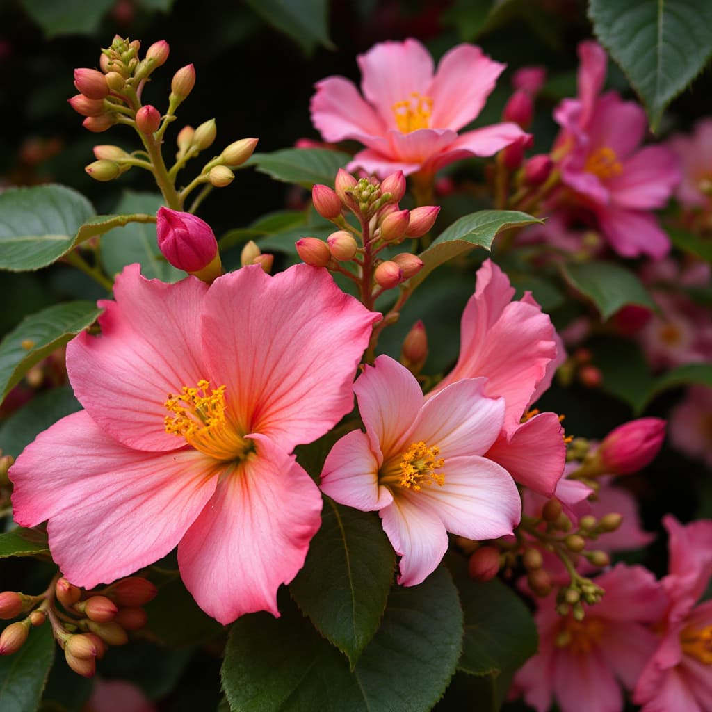 AI generated: Beautiful plants with flowers and fruits 