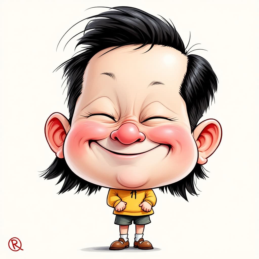 AI generated:  caricature illustration, children's comic book character, hilariously exaggerated features --ar 1:2...