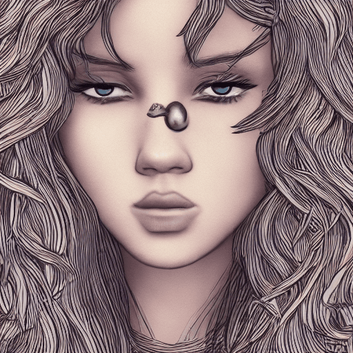 AI generated: girl; ratatatat74_style, 4k, intricate detail,