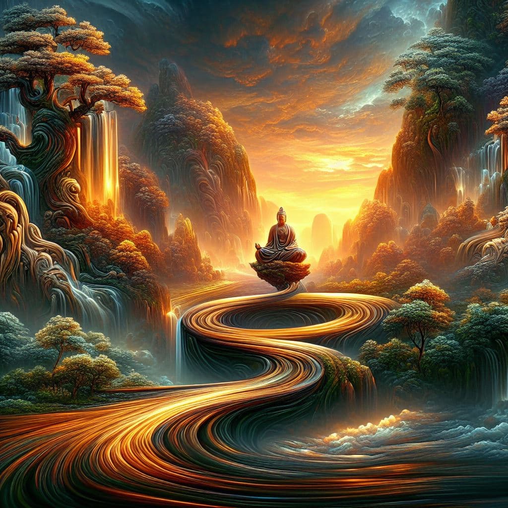 AI generated: an ode to nature and life, very breathtaking beautiful, but also beautiful and tempting,humans and a...