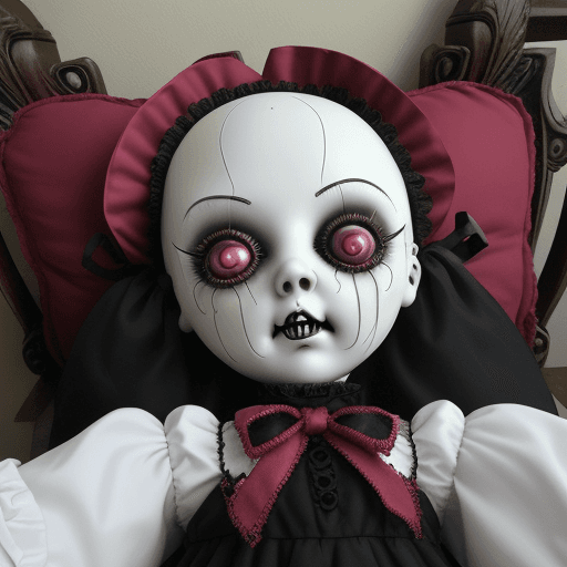 AI generated: Scary doll
Pillow head
Heart-shaped
Full-size body
Creepy doll
Eerie toy
Terrifying doll
Unusual dol...