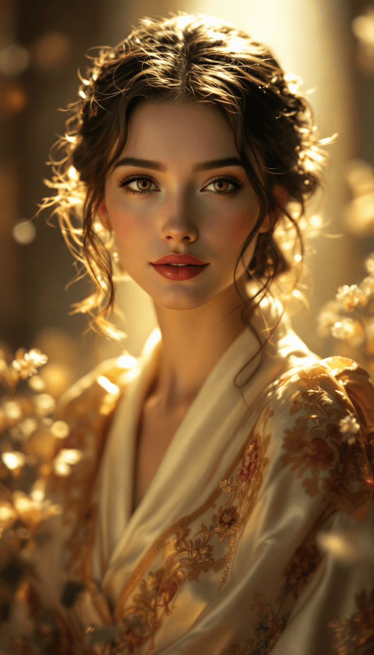 AI generated: A breathtakingly elegant fine-art portrait inspired by Renaissance masters, portraying a person whos...