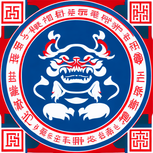 AI generated: logo of a chinese junior high school, chinese traditional seal character, combined with the characte...