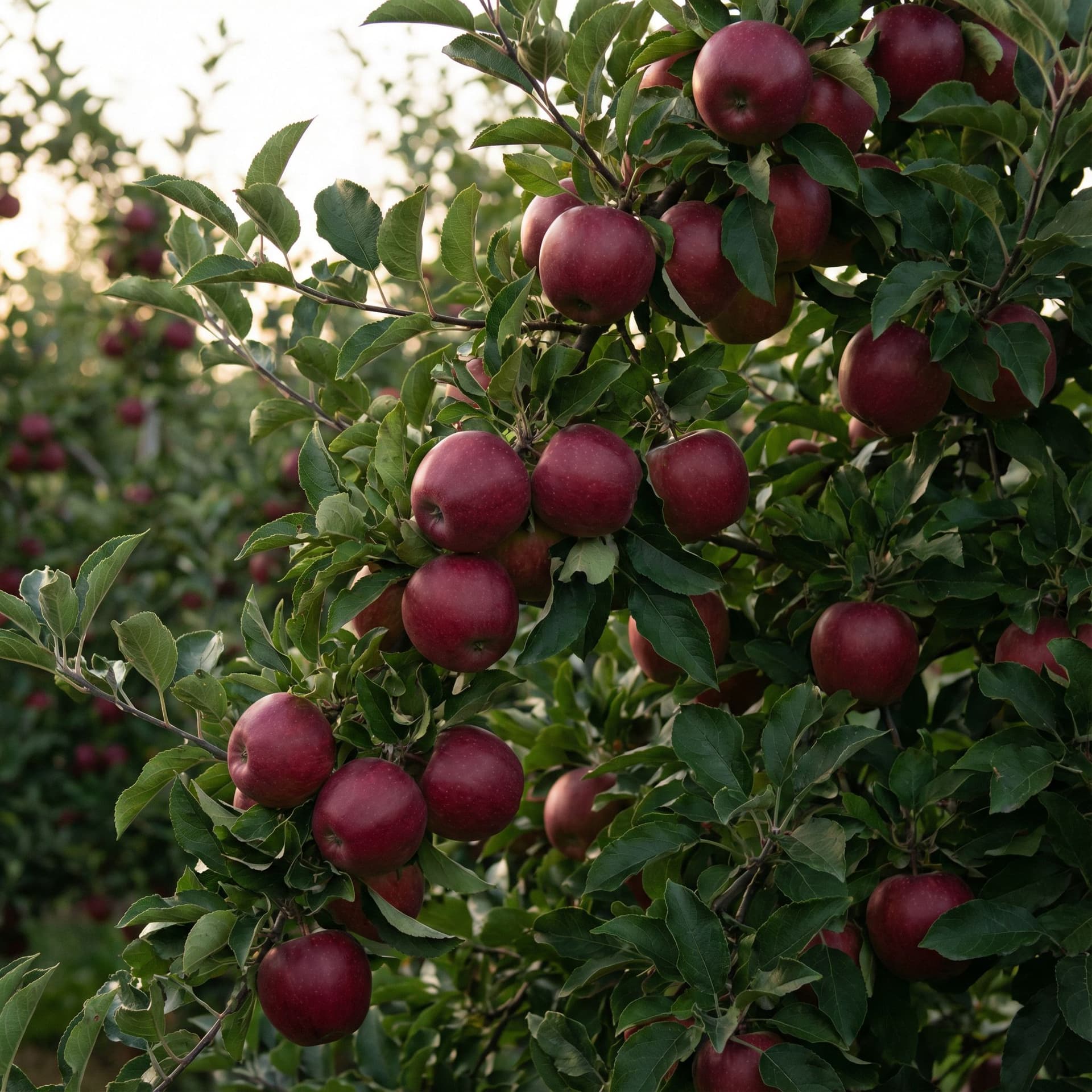 AI generated:  apple tree complementary palette