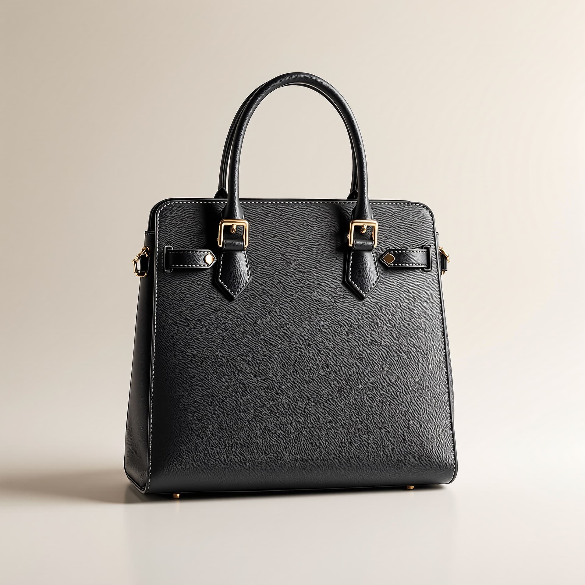 AI generated: High-quality professional product photo of a stylish ladies handbag placed on a clean minimal backgr...