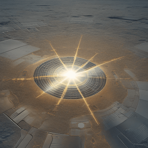 AI generated: A spaceship ,Spacecraft preparing to rise from the ground to the sky, over the desert, pastel tones,...