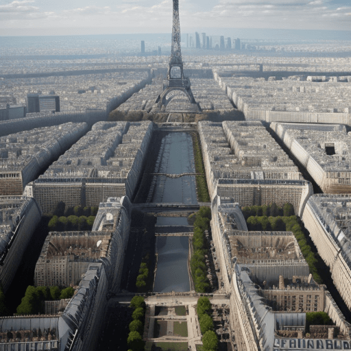 AI generated: aerial, Paris cier at day --ar 9:16 --style raw --v 6