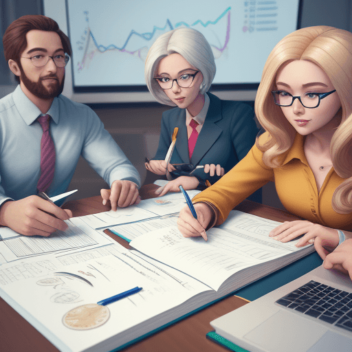 AI generated: Visuals of interactive lessons with animated characters teaching financial literacy, time management...