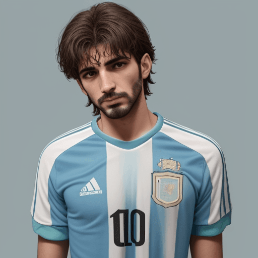 AI generated: generar un pato con la camiseta de argentina abrazado a un leon