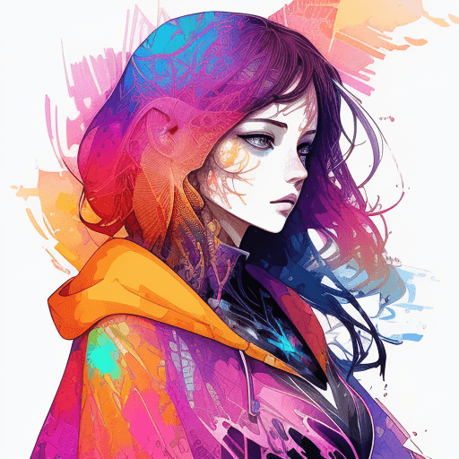 AI generated: A beautiful girl, digital watercolor Illustration, summers cape sunrise, complex contrast, highly de...