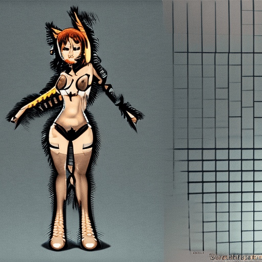 AI generated: Nsfw, art, furry, loona_helluva_boss, nude, huge_boobs