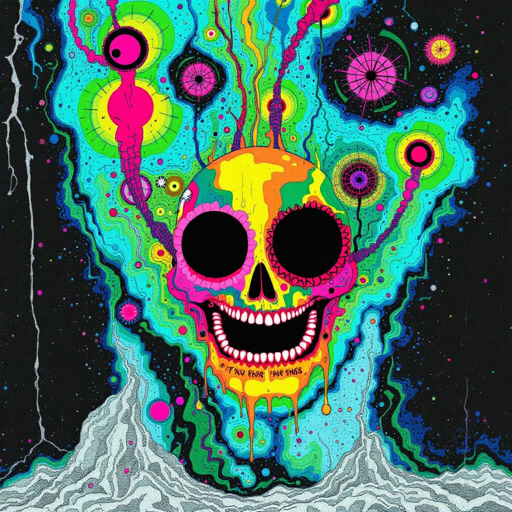 AI generated: experimental, experimental music, experimental video, new media, video art, strange, weird, trippy, ...