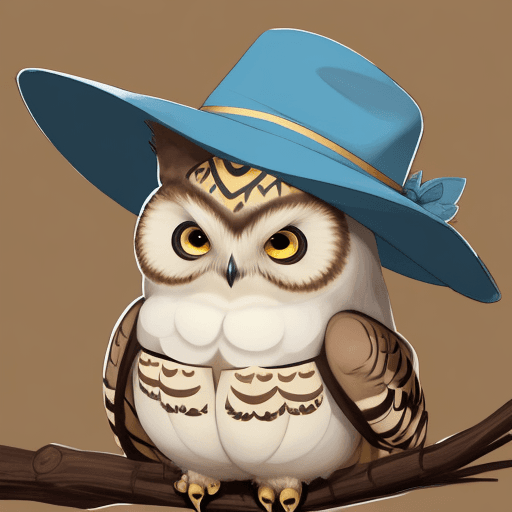AI generated: un buho con un sombrero