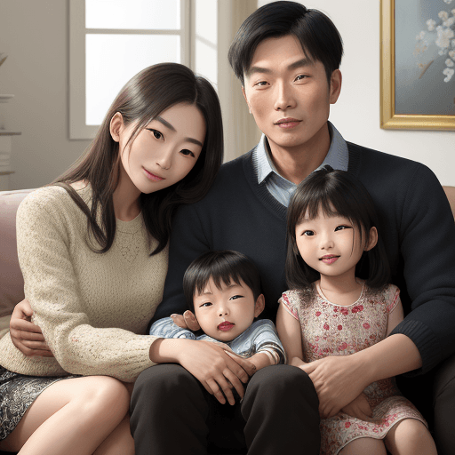 AI generated: Masterpiece, Stunning, Best quality, a captivating sense of family counselling, one father, mother, ...