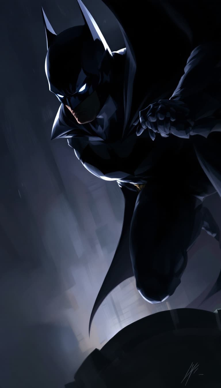 AI generated: digital painting of batman, comics art,, stylized
