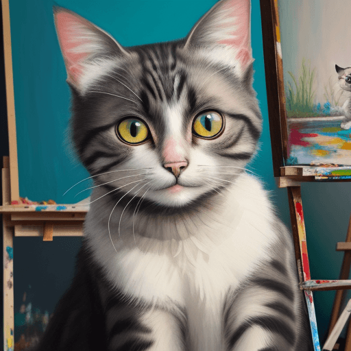 AI generated: painting of a cat