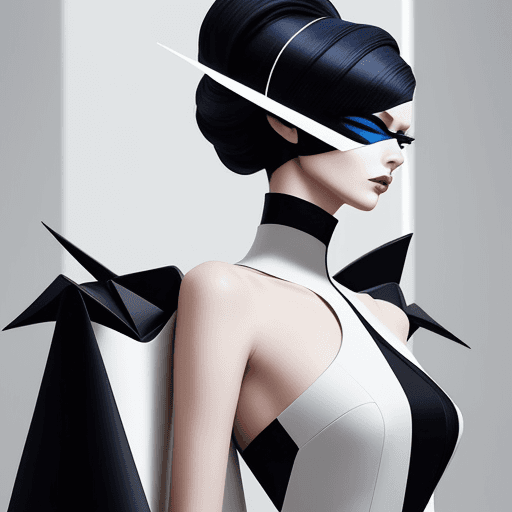 AI generated: Conceptualize a cutting-edge fashion illustration that seamlessly blends futuristic elegance with av...