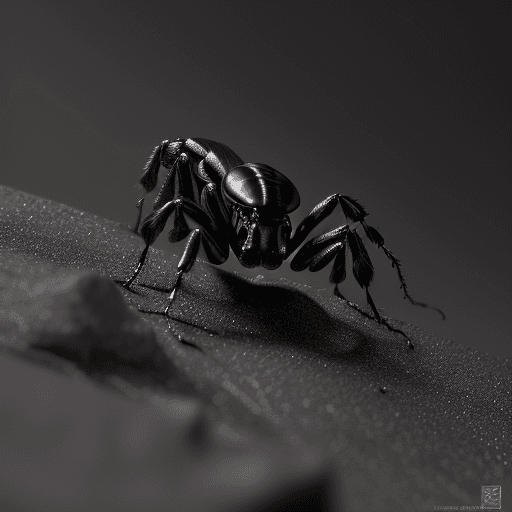 AI generated: Photo of a black scorpion