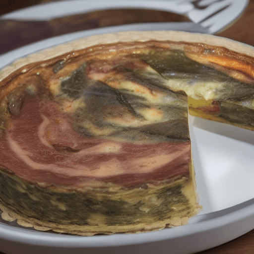 AI generated: Möbius quiche, highly detailed photography