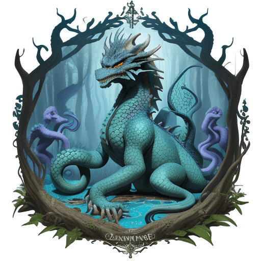 AI generated: dans la lointaines foret imaginaire de semafor, un oriclo a 6 pattes se bat vaillament avec un drago...