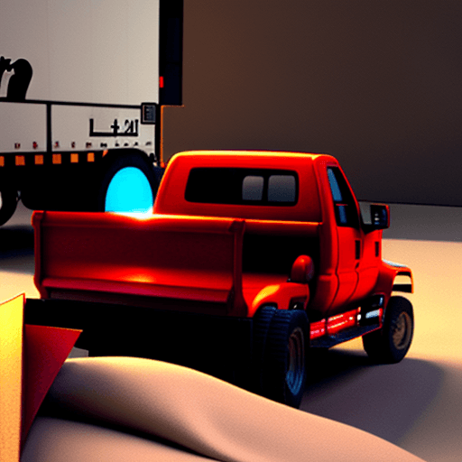 AI generated: A open bed truck carrying 3d models of algebra symbols, hyperrealism, ultra-detailed, 8k 