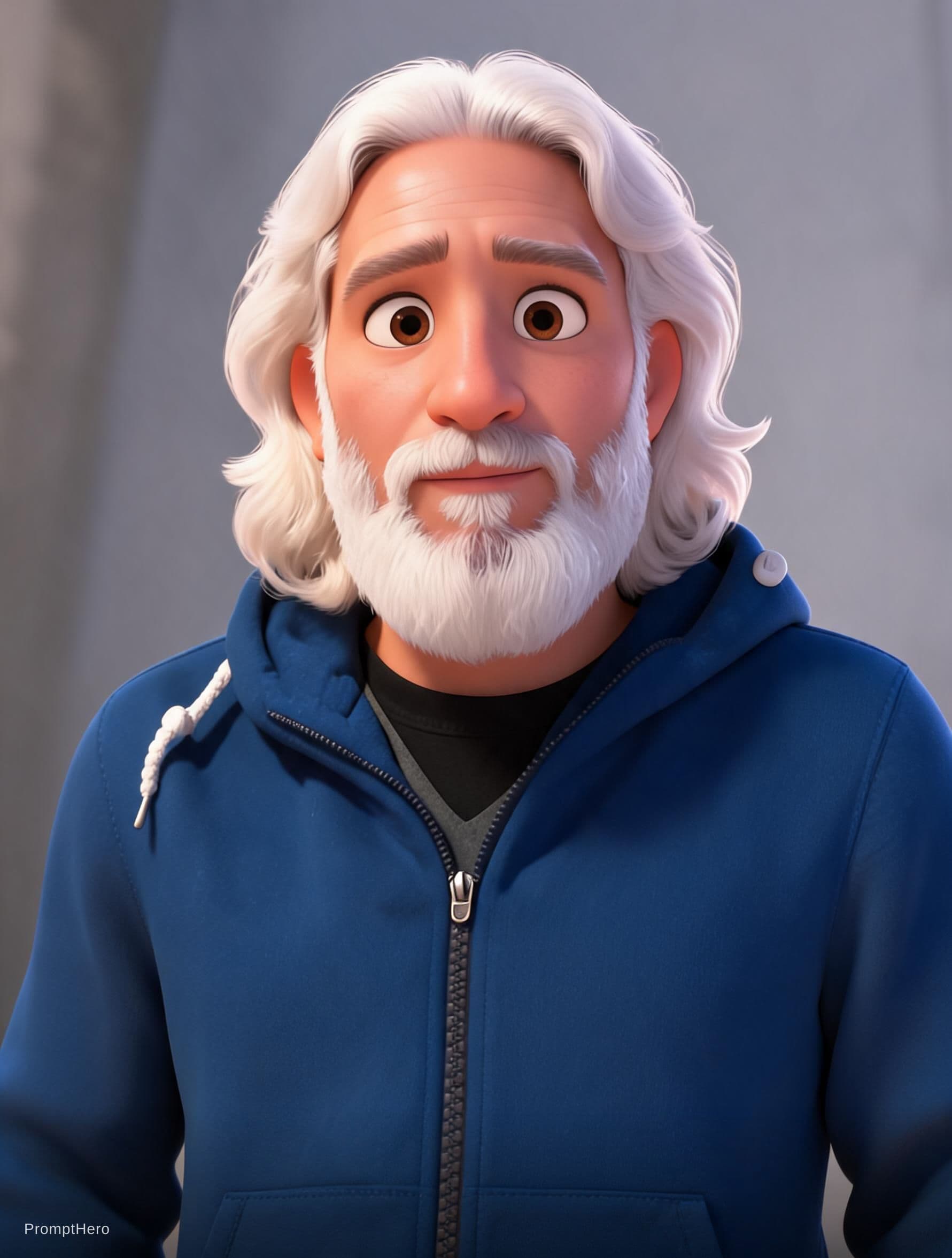 AI generated: Crea un avatar 3D estilo Pixar inspirado en la persona de la foto: hombre de apariencia amable y sab...