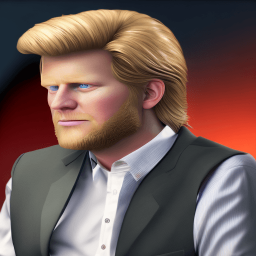 AI generated: Photo of Matt Mullenweg the CEO of Wordpress looking a bit like Donald Trump but with a bad mullet h...