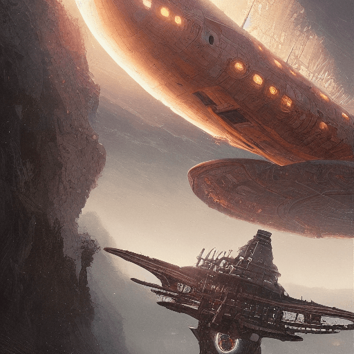 AI generated: most beautiful starship landing , fantasy, intricate, highly detailed, digital painting, hq, trendin...