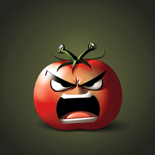 AI generated: Angry tomato

