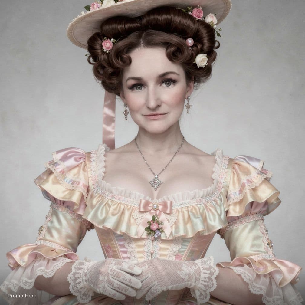 AI generated: NSFW,very erotic picture,Young,very beautiful pretty girl in Victorian style、Fräulein、1st place **Fa...