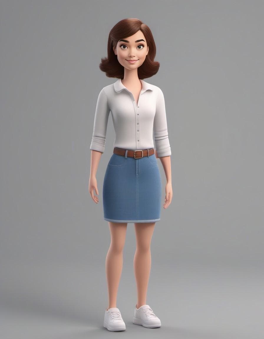 AI generated: 3d image, cute girl, full body, in the style of Pixar --ar 1:2 --stylize 750