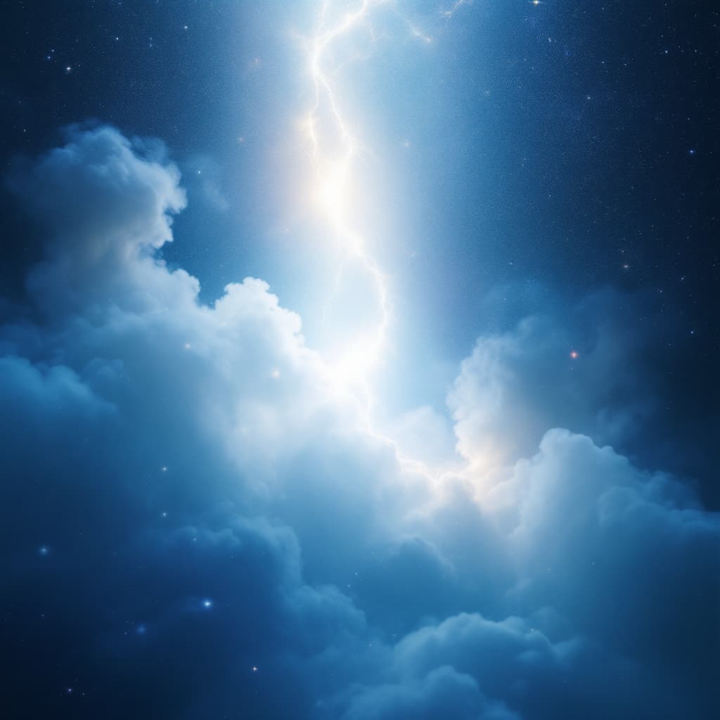 AI generated: A fine art, hyper-realistic, cinematic image  of a bright light in universe.

The lighting is soft a...
