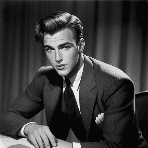 AI generated: hollywood, actor man, handsome, 1940's