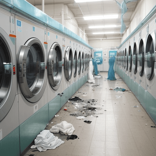 AI generated: environment problems and the pollution caused by the textile industry and non-professional laundries
