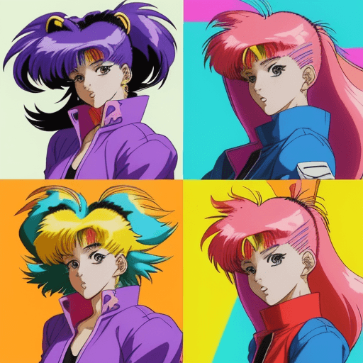 AI generated: Create a captivating scene in the style of 80s/90s Gimix anime,tyle reminiscent of the vibrant anime...