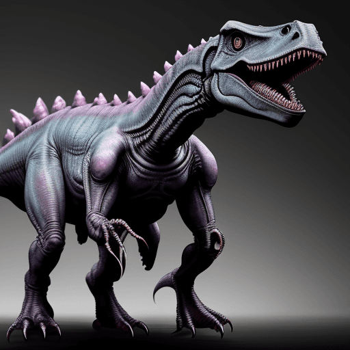AI generated: Alien dinosaur --ar 9:16 --style raw